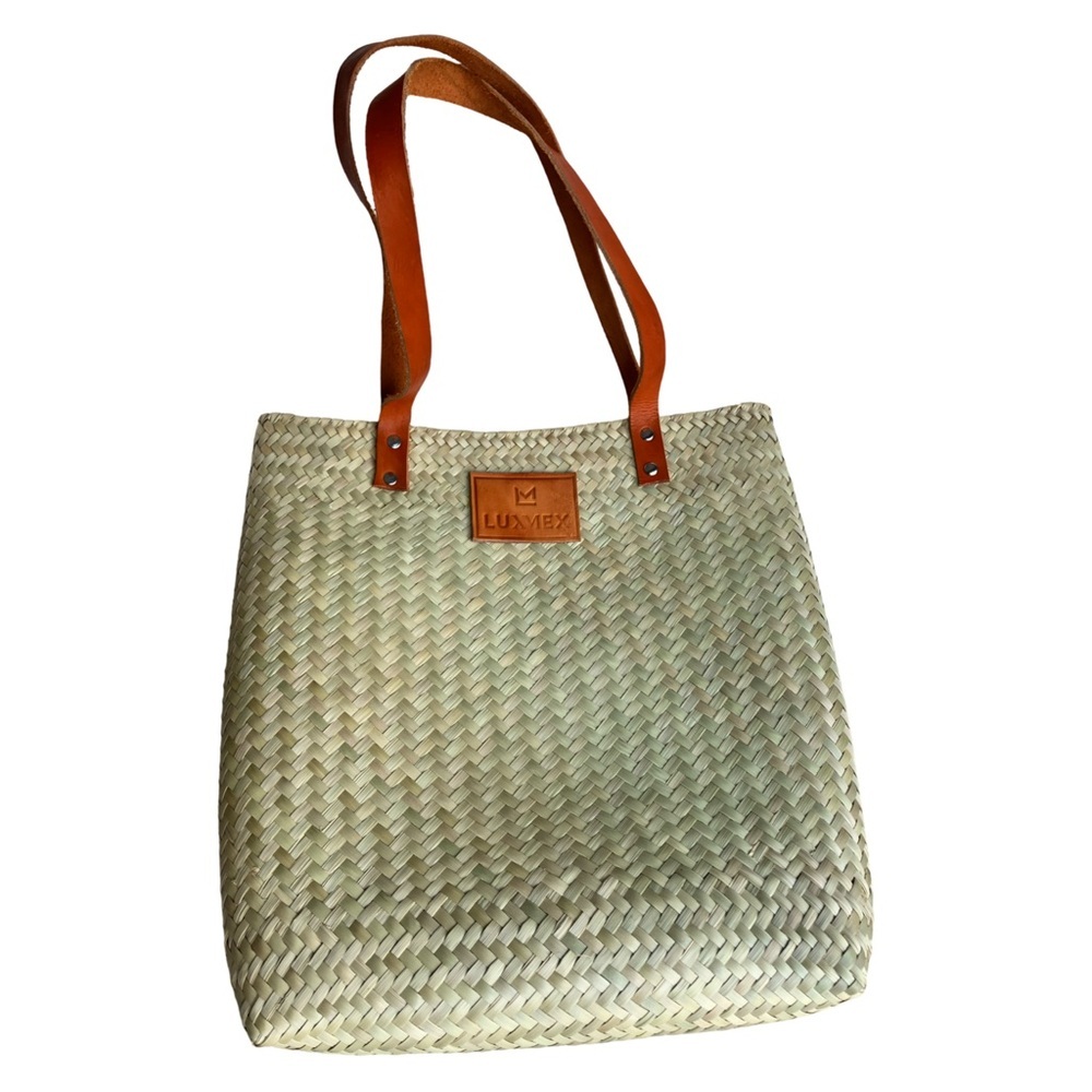 LuxMex Cream Woven Tote Bag
